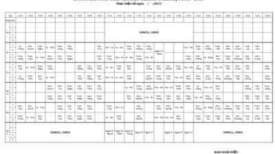 Thời khóa biểu học thêm học kỳ 2 năm học 2019 - 2020