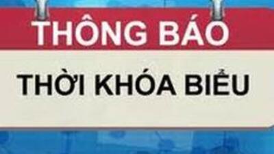 Thời khóa biểu thực hiện từ ngày 27/04/2020