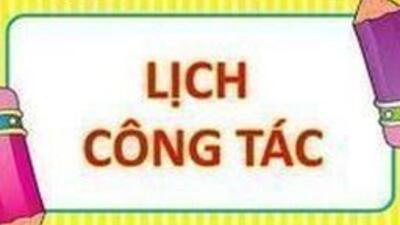 Lịch công tác tuần 01 năm học 2020-2021
