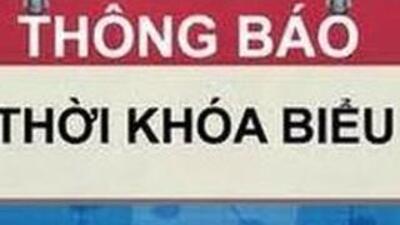 Thời khóa biểu số 09 năm học 2020 - 2021 ( Thực hiện từ ngày 07/12/2020)
