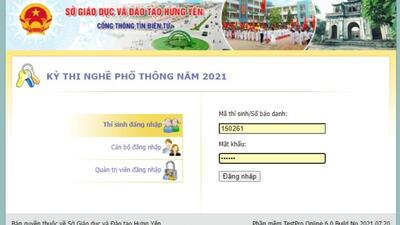 Quy trình làm bài thi trắc nghiệm môn nghề phổ thông năm 2021