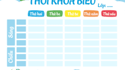 Thời khoá biểu số 08 của học sinh thực hiện từ ngày 13/5/2024