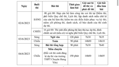 Quyết định về việc điều chỉnh lịch thi tuyển sinh vào lớp 10 THPT.
