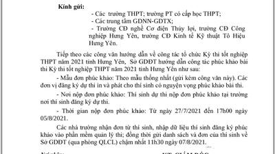 Lịch phúc khảo kỳ thi tốt nghiệp THPT năm 2021