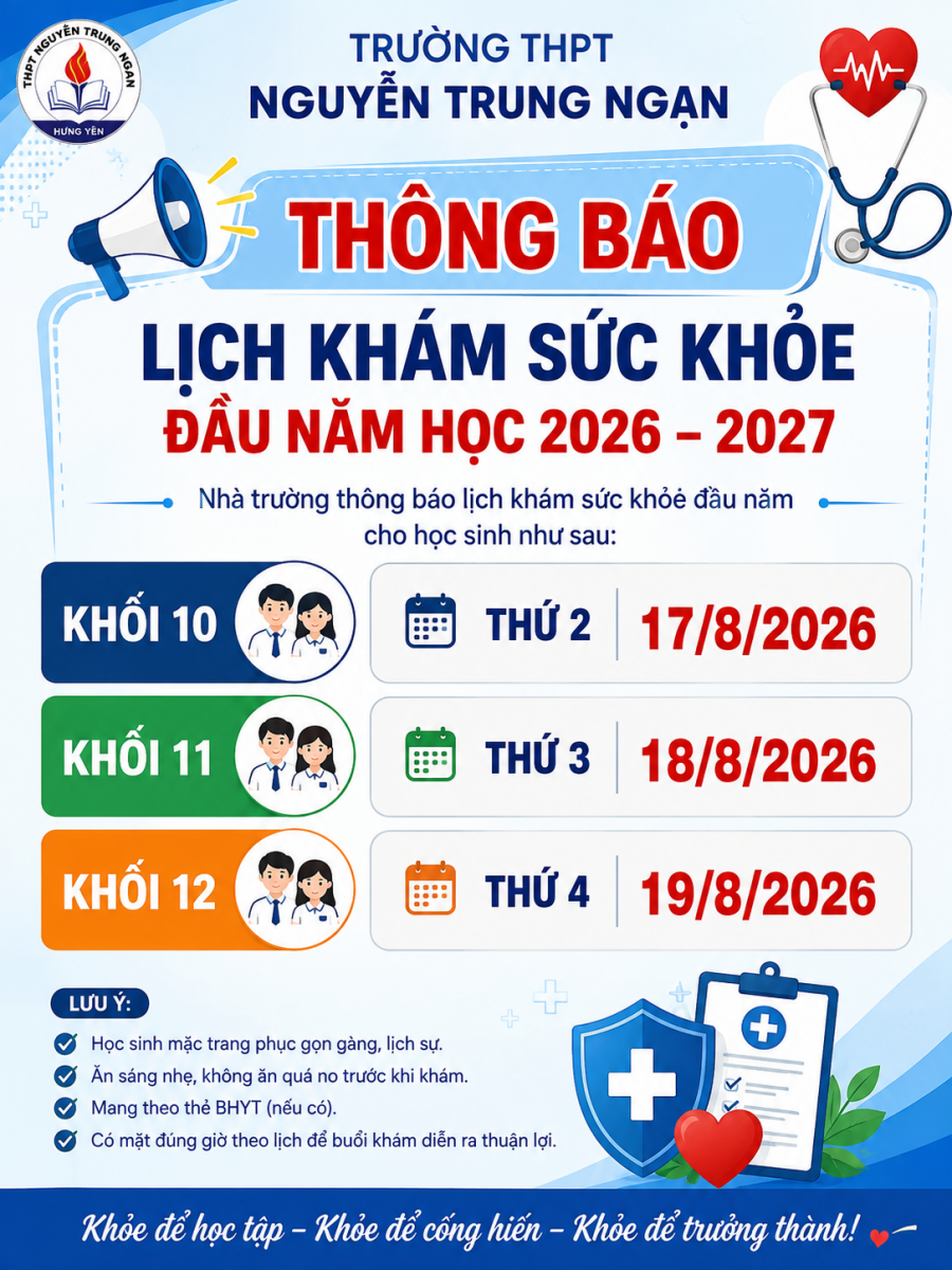 <a href='https://thptnguyentrungngan.hungyen.edu.vn/tin-tuc/lich-kham-suc-khoe-cho-hoc-sinh-dau-nam-hoc-2026-2027-cua-truong-thpt-nguyen-trung-ngan.html'>Lịch khám sức khoẻ cho học sinh đầu năm học 2026-2027 của trường THPT Nguyễn Trung Ngạn</a>