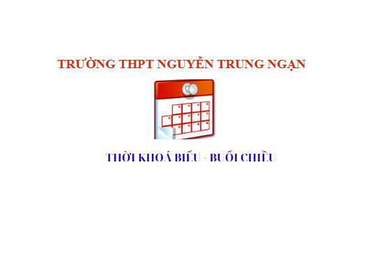 Thời khoá biểu số 3 của HS - Buổi chiều